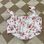 Cider Floral corset crop top roses coquette sexy asymmetrical Photo 4