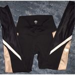 Alo Yoga Elevate mesh insert high waisted leggings size xs black tan Photo 1