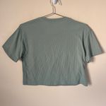 Nasty Gal  Green Ribbed Crewneck Cropped T-Shirt Size 2 Photo 1