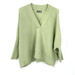 Anthropologie Pistachio Green Slouchy VNeck Pullover Sweater Layering Top Photo 4