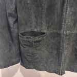 st. john's bay  Womens Washable Suede Leather Black Jacket Full Zip XL Pockets Photo 1