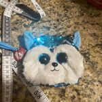 ty cute toys animal blue Husky small wallet coin bag wristlets Ty fashion White Photo 1