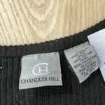 LEATHER BIKER Vest with sweater back AMAZING SHAPE sz XL Black Photo 2