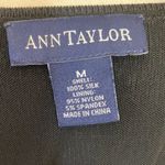 Ann Taylor Beautiful 90s black beaded 100% silk short sleeve top Photo 4