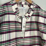Crown & Ivy NEW Plaid Holiday Top 3/4 Sleeve Blouse Christmas Lined Preppy 4X Photo 3