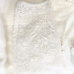 Sundance Cream Boho Embroidered Ivory Lace Long Sleeve Flowy Blouse Size Medium Photo 4