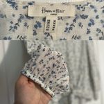 Haver & Blair blue floral cottage core tie front top blouse White Size M Photo 1