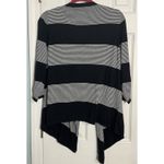 kim rogers Black/white Striped Open Cardigan, XL Photo 3