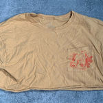 Aerie  Tan Crop Top with Red MTV Graphic Photo 0