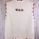 kim rogers Kim Rodgers White Beaded Reindeer Snowman Ugly Christmas Sweater Vest Medium Photo 2