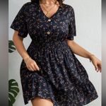 SheIn LUNE Plus Ditsy Floral Print Ruffle Hem Dress For Summer Photo 1