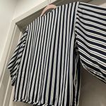 Cotton On Navy & White Vertical Striped Cropped Wrap Top Blouse - XS Photo 11