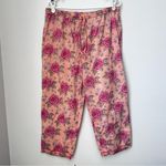 La Cera Cotton Print Pj Set in Peach Size Large Pink Photo 2