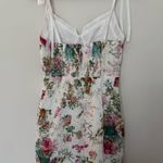 Cider  floral knotted ruffle hem mini dress Photo 3