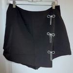 Lulumari New Bow Black Skirt Skort Rhinestones Bows Size Large Photo 0