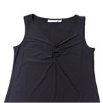 Susan Graver  Women’s Black Rouched V Neck Tank Top Sleeveless Sz XXS Photo 1