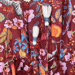 Anthropologie  Maeve Babydoll Blouse Tiger Zebra Safari Print Sz XS Photo 3