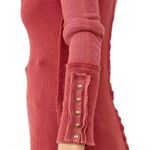 We The Free NWT Free People  JOJO Long Sleeve Mock Neck knit Top Size S Burgundy Photo 1