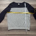 J.Crew  Navy and White Striped Sweater XXL Lightweight Nautical Photo 1