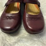 Clarks  Unstructured Burgundy Leather Mary Jane Comfort Shoes New Size 12 Photo 8