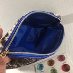 Estée Lauder Estee Lauder Butterfly Snakeskin Velvet Cosmetic Makeup Travel Bag Clutch Gem Photo 3