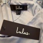 Lulus NWT Abundant Charm Light Blue 3D Floral Appliqué Maxi Dress Size XL Photo 6