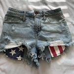 American Flag Jean Shorts Blue Photo 1