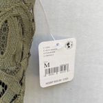 Free People NWT Womens medium olive sparrow green Adella lace cross strap Cami Photo 7
