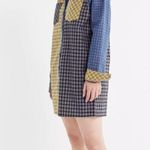 Urban Outfitters  Mixed Plaid Dress Shirt S Sold out Online Photo 2