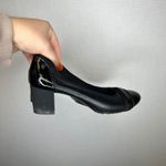 Anne Klein  AKGuardian Women's Black Leather Block Heel Pumps Shoes 7.5M Photo 1