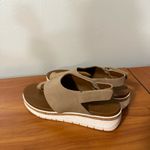 Adrienne Vittadini  Sport Tan Slingback Sandal Wedge‎ Platform Comfort Neutral 9 Photo 4