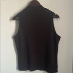 Lands End Women’s Black Sleeveless Muscle Tee Mock Neck Top Size XL Photo 3