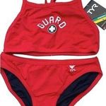 Tyr. Durafast Lite Reversible GUARD D-Back 2pc Bikini Swimsuit Red Blue Small $74 Photo 0
