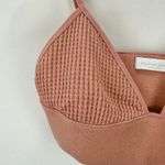 Jonathan Simkhai Crop Top Bralette Waffle Knit Cotton Rose Pink Medium NWT Photo 5