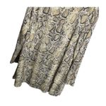 Harper Wren Snakeskin Print Dress S Shift Long Sleeved Cream Evening Flowy Gray Photo 2