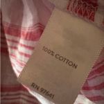 J.Jill Red & White Striped 100% Cotton Shirt Photo 5