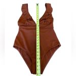 One Piece Swimsuit Lace Up Bodysuit Deep Neck Backless Bathing Suit Womens XL Photo 9