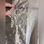 Elegant White/Cream Lace Trim Cardigan Photo 2