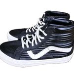 Vans Sk8-Hi Moto Leather Black White Mens Size 6 Womens Size 7.5 Streetwear Photo 2