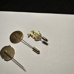 Lot Of 3 Holiday Gold Tone Lapel Stick Pin Santa Claus / Christmas Tree Photo 9