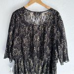 Alex Evenings Black and Gold Lace Two Piece Dress Set NWT Sz 24W Photo 3