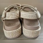 Steve Madden  Raffia Big Mona Platform Sandal,Woven, Buckle,Tan, Double Strap;8.5 Photo 5