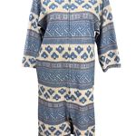 Vintage Night Gear Robe Size L Blue Beige Size L Photo 0