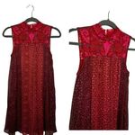 Anthropologie | Niki Mahajan Stunning Amara Red Embroidered Swing Dress SZ 0 Photo 1