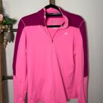Champion  Performax Pink Half Zip Long Sleeve Athletic Pullover Top Medium Photo 2