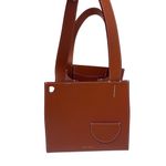 DANSE LENTE Margot Leather Tote Bag Sunset Orange Photo 8