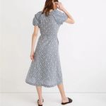 Madewell Embroidered Gingham Faux-Wrap Tie-Waist Midi Dress Photo 2
