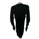 Black Long Sleeve Turtle Neck Design Body Con Style Dress Women’s Size Medium! Photo 1