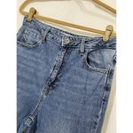 ZARA  Jeans Women's Size 8 Blue Mid Rise Straight Leg Raw Hem Denim Photo 2