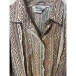 Vintage 90s Roper Western Blouse Made USA Southwestern Aztec Print Lace Trim Med Photo 3